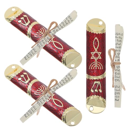 Luxshiny -Set Mesusa-etuis Aus Metall Für Den Türrahmen: Traditionelles Jüdisches Segensdekor Für Religiöse Anlässe – Hebräische Haussegenrolle Luxshiny -Set Mesusa-etuis Aus Metall Für Den Türrahmen: Traditionelles Jüdisches Segensdekor Für Religiöse Anlässe – Hebräische Haussegenrolle von Luxshiny