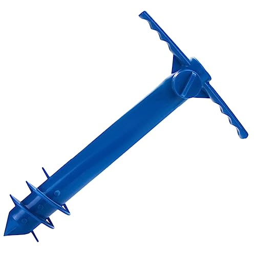 Luxshiny Strandschirm Erdspieß Stabiler Sonnenschirmständer aus Kunststoff Windfest und Installieren für Garten Strand und Camping Blauer Parasolhalter für Sicheren Stand von Luxshiny