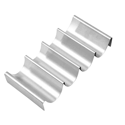 Luxshiny Taco Halter Ständer Edelstahl Wellenform Taco Halterung Brötchen Hot Dog Sandwich Tortilla Tablett Brötchenhalter Burger Halterung Toastständer Restaurant Zuhause Küche Picknick Party von Luxshiny