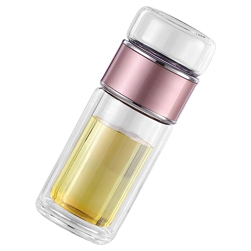 Luxshiny Tee Infuser Flasche Tragbare Wasserflasche mit Sieb für Tee für Zuhause Büro und Unterwegs Transparentes Design Hält Getränke Kühl oder Warm von Luxshiny
