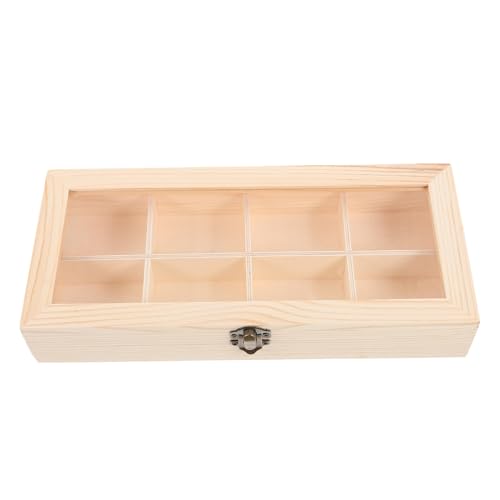 Luxshiny Teebeutel-Organizer Holz Bambus-Teebox Mit 8 Fächern Teebeutelhalter Aufbewahrungsbox Für Kaffee Snacks Süßstoffe Und Kleine Päckchen von Luxshiny