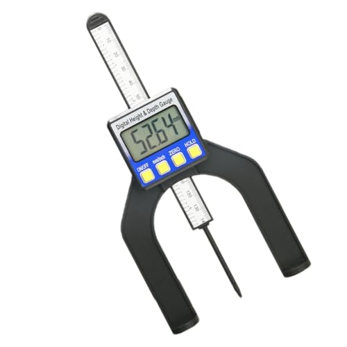 Luxshiny Tiefenmesser mit LCD Display und Magnetfüßen Präzises Messwerkzeug für Holzarbeiten Geeignet für Tischfräsen ohne Batterie Schwarz Luxshiny Tiefenmesser mit LCD Display und Magnetfüßen Präzises Messwerkzeug für Holzarbeiten Geeignet für Tischfräsen ohne Batterie Schwarz von Luxshiny