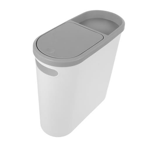Luxshiny Trash Can mit Druckdeckel Abfalleimer für Küche Bad Platzsparend Design Große Kapazität für Müllentsorgung für Enge Stellen Luxshiny Trash Can mit Druckdeckel Abfalleimer für Küche Bad Platzsparend Design Große Kapazität für Müllentsorgung für Enge Stellen von Luxshiny
