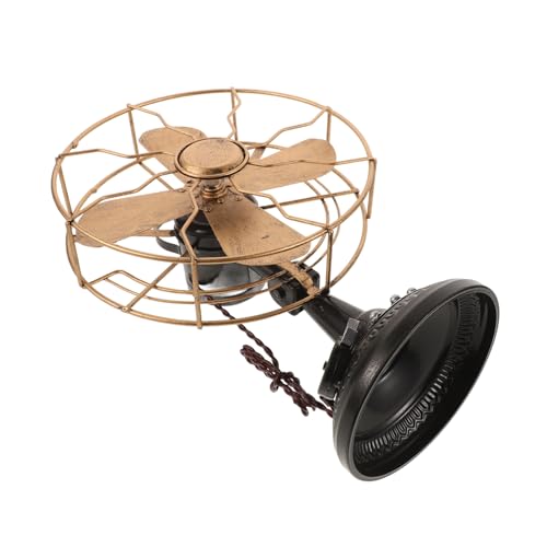 Luxshiny Vintage Tischventilator Deko aus Handgefertigtes Retro Fan Modell Antik für Stilvolle Tischdekoration und Wohnraumgestaltung von Luxshiny