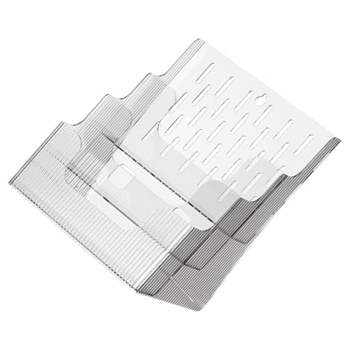 Luxshiny Prospekthalter Aus Kunststoff Transparenter Halter Menüständer Broschürenhalter Dokumentenorganizer Für Schreibtisch Zum Ordnen Von Post Katalogen Zeitschriften Und Aktenordnern von Luxshiny