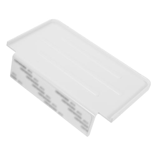 Luxshiny Wandregal Badezimmer Hängeregal ohne Bohren Abs Material Multifunktionale Wandaufbewahrung Nagelfreies Regal für Handtücher und Föhne Weiß Badezimmer Organizer von Luxshiny