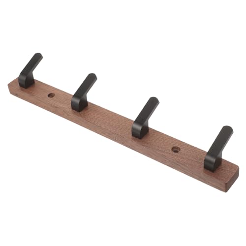 Luxshiny Wandmontierter Kleiderhaken aus Massivem Holz Eleganter Fach Haken für Jacken Taschen und Handtücher für Schlafzimmer und Flur ohne Bohren aus Hochwertigem Nussbaumholz von Luxshiny