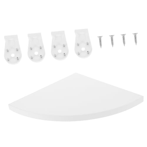 Luxshiny Wandregal Eckregal Schwebend Rustikales Fächerförmiges Design Platzsparende Wandmontage für Wohnzimmer Schlafzimmer und Badezimmer ohne Bohren von Luxshiny