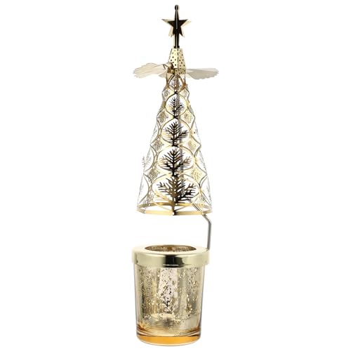 Luxshiny Weihnachten Tee Licht Spinning Metall Rotierender Kerzenhalter Weihnachtsbaum Tee Licht Kerzenhalter für Romantische Hochzeitsereignis Weihnachten Heim Tabelle Dekorationen Keine Luxshiny Weihnachten Tee Licht Spinning Metall Rotierender Kerzenhalter Weihnachtsbaum Tee Licht Kerzenhalter für Romantische Hochzeitsereignis Weihnachten Heim Tabelle Dekorationen Keine von Luxshiny