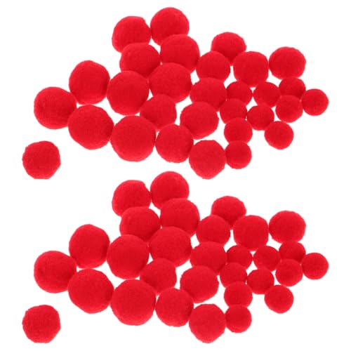 Luxshiny Weihnachts Pompons Mini Bastel Pompoms Rot und Weiß Flauschige Bastelmaterialien für Weihnachtsbaum und Kranzdekorationen pro Packung von Luxshiny