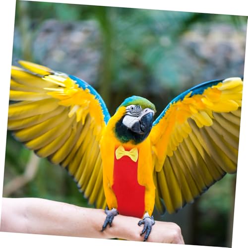 Luxshiny Wiederverwendbarer Papageien fluganzug mit Verstellbaren Gurten Atmungsaktiv Schützende Vogelwindel für Sittiche Wellensittiche Tauben Modische Vogelkleidung mit Schleife Luxshiny Wiederverwendbarer Papageien fluganzug mit Verstellbaren Gurten Atmungsaktiv Schützende Vogelwindel für Sittiche Wellensittiche Tauben Modische Vogelkleidung mit Schleife von Luxshiny