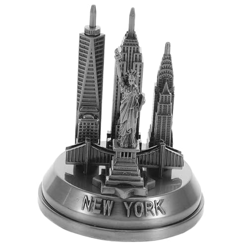 Luxshiny York Skyline Statue Modell Elegantes Souvenir Dekoratives Stück Für Zuhause Oder Büro Hochwertige Metallverarbeitung Als Buchstütze Oder Tischdeko von Luxshiny