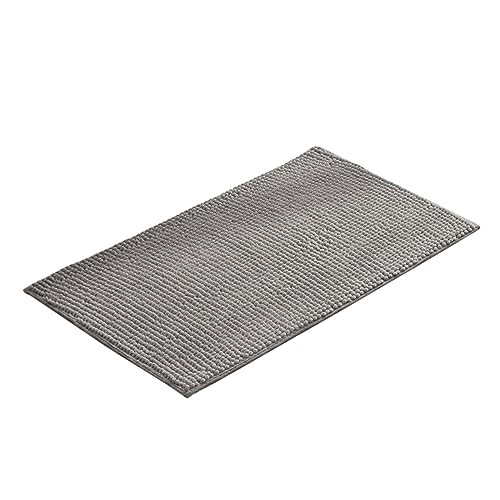 Luxshiny rutschfeste Badezimmermatte Wasserabsorbierende Badematte Kurzflor Chenille Teppich für Eingangsbereich und Bad Ultraweich Saugfähig von Luxshiny