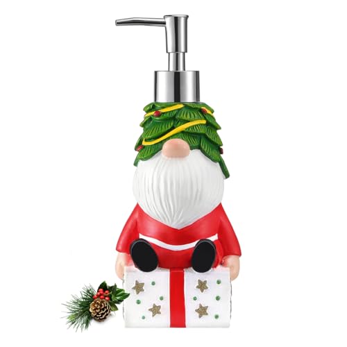 Luxspire Seifenspender Weihnachten, 350ml Harz Seifenspender Weihnachtsdeko Lotion Pumpflasche Flüssigseifen Halter mit ABS Pumpe Nachfüllbar Spülmittelspender für Bad Kitchen, Weihnachtsmann Luxspire Seifenspender Weihnachten, 350ml Harz Seifenspender Weihnachtsdeko Lotion Pumpflasche Flüssigseifen Halter mit ABS Pumpe Nachfüllbar Spülmittelspender für Bad Kitchen, Weihnachtsmann von Luxspire