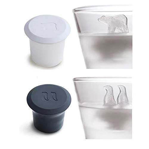 Luxugen Silikon Eiswürfelform Mit Deckel Pinguin Eisbär Eiswürfel Behälter Eiswürfelformen von Luxugen