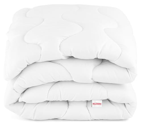 Antiallergische Bettdecke 135x200cm, ganzjährig warm, weiß, hell von Luxury Sleep