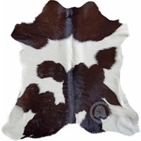 Echter Kalbsleder Teppich in Braun Und Weiß - Größe 90x90 cm von LuxuryCowhidesUSA