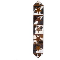 Tricolor Rindsleder Tischläufer Mit Stern - 30x166'' von LuxuryCowhidesUSA