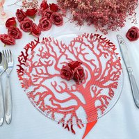 Liebesbaum Platzteller, Rot Tisch Dekor, Herz Baum Hochzeitsdekor, Liebe Tischsets, Hochzeit Herzstück, Party von LuxuryHomeArt
