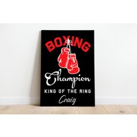 Personalisiertes Box Champion Poster | Boxen Geschenkidee Personalisierte Kunst Custom Boxing Wandkunst von LuxuryPosterPrints