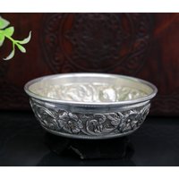 999 Reines Silber Chitai Arbeitsschale Und Löffel Silberbecher Geschenk Utensilien Oder Silbergefäße, Für Gesunde Familie Sv74 von LuxurySilverGifts