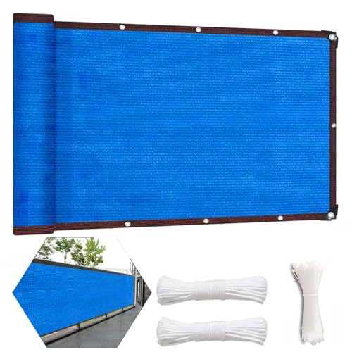 Luxurysail Balcony Screen Privacy Fence Cover Wind and UV Protection Fence Netting Mesh for Balcony Window Light Patio Porch Deck Garden Blau 4x7.5m Luxurysail Balcony Screen Privacy Fence Cover Wind and UV Protection Fence Netting Mesh for Balcony Window Light Patio Porch Deck Garden Blau 4x7.5m von Luxurysail