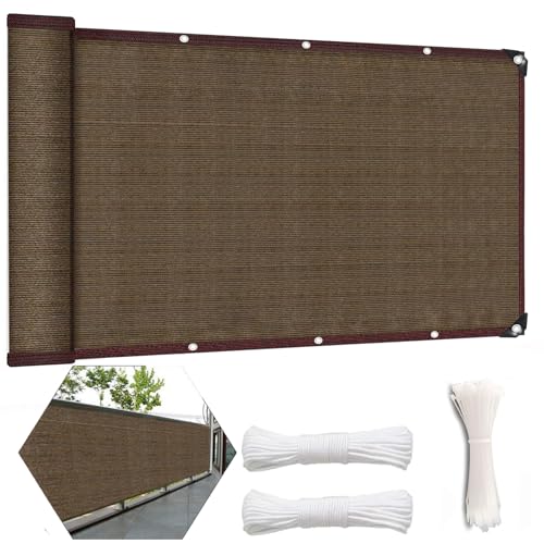 Luxurysail Balcony Screen Privacy Fence Cover Wind and UV Protection Fence Netting Mesh for Balcony Window Light Patio Porch Deck Garden Braun 2.6x6m Luxurysail Balcony Screen Privacy Fence Cover Wind and UV Protection Fence Netting Mesh for Balcony Window Light Patio Porch Deck Garden Braun 2.6x6m von Luxurysail