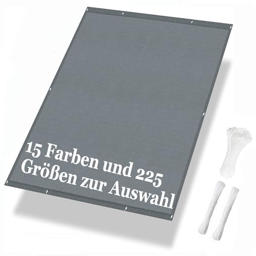Luxurysail Balkon Sichtschutz PVC Anti-UV-Zaunschirm für Balkon Deck Terrasse Balkonabdeckung Sonnenschutz Winddicht wasserdicht mit Kabelbindern Grau 1x7m von Luxurysail