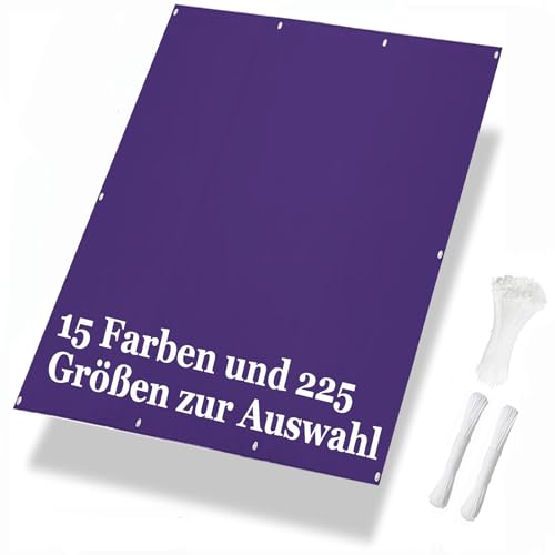 Luxurysail Balkon Sichtschutz PVC Anti-UV-Zaunschirm für Balkon Deck Terrasse Balkonabdeckung Sonnenschutz Winddicht wasserdicht mit Kabelbindern Lila 1.6x10m von Luxurysail