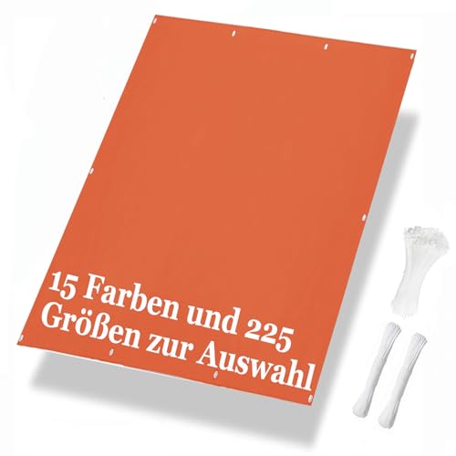 Luxurysail Balkon Sichtschutz PVC Anti-UV-Zaunschirm für Balkon Deck Terrasse Balkonabdeckung Sonnenschutz Winddicht wasserdicht mit Kabelbindern Orange 0.7x2m Luxurysail Balkon Sichtschutz PVC Anti-UV-Zaunschirm für Balkon Deck Terrasse Balkonabdeckung Sonnenschutz Winddicht wasserdicht mit Kabelbindern Orange 0.7x2m von Luxurysail