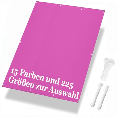 Luxurysail Balkon Sichtschutz PVC Anti-UV-Zaunschirm für Balkon Deck Terrasse Balkonabdeckung Sonnenschutz Winddicht wasserdicht mit Kabelbindern Rose 0.7x8m von Luxurysail