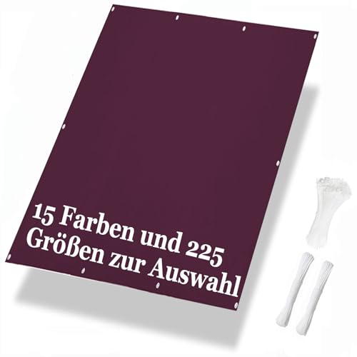 Luxurysail Balkon Sichtschutz PVC Anti-UV-Zaunschirm für Balkon Deck Terrasse Balkonabdeckung Sonnenschutz Winddicht wasserdicht mit Kabelbindern Rotwein 0.4x3m Luxurysail Balkon Sichtschutz PVC Anti-UV-Zaunschirm für Balkon Deck Terrasse Balkonabdeckung Sonnenschutz Winddicht wasserdicht mit Kabelbindern Rotwein 0.4x3m von Luxurysail
