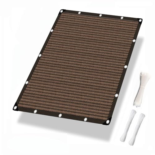 Luxurysail Sonnenschutznetz für den Garten Stoff Schattennetz für den Außenbereich Windschutzscheibe Schatten Hinterhof Terrasse Balkon inkl. Kabelbinder 9 Farben 444 Größen Braun 2.2x9.5m von Luxurysail