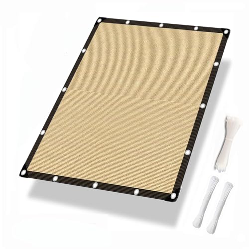 Luxurysail Sonnenschutznetz für den Garten Stoff Schattennetz für den Außenbereich Windschutzscheibe Schatten Hinterhof Terrasse Balkon inkl. Kabelbinder 9 Farben 444 Größen Sand 2.2x4m von Luxurysail
