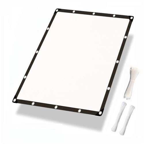 Luxurysail Sonnenschutznetz für den Garten Stoff Schattennetz für den Außenbereich Windschutzscheibe Schatten Hinterhof Terrasse Balkon inkl. Kabelbinder 9 Farben 444 Größen Weiß 4x7.5m von Luxurysail