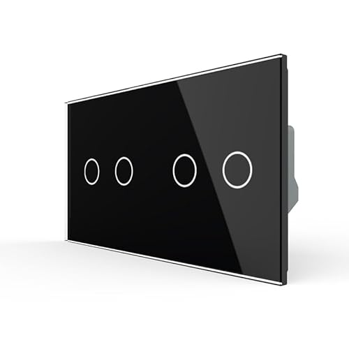 Lichtschalter Glas Touchscreen 2 Fach und 2 Fach VL-C702-12 / VL-C702-12 NEU von Luxus-Lamp