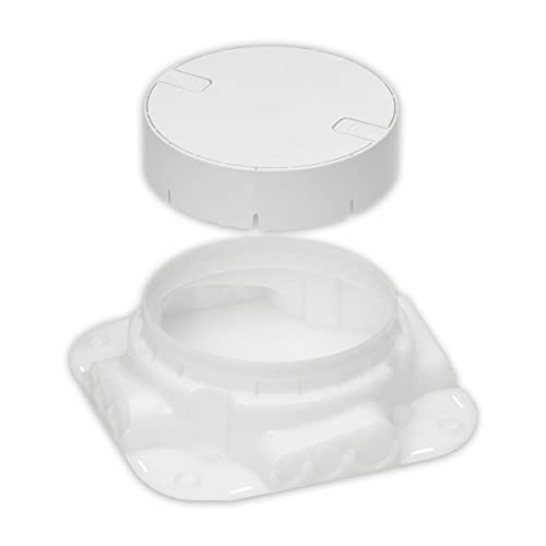 Bodeneinbaudose Montagedose IP20 PVC 088069 Anschlussdose Abdeckung Estrich Hohlböden für Bodentank 088064 LEG von Luxus-Time