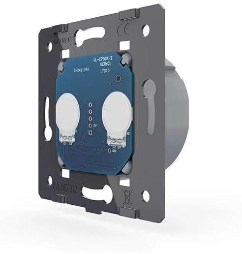 Glas Touch Lichtschalter Funkschalter Steckdosen Wechselschalter uvm in grau (Modul: Rollladenschalter VL-C702W) von Luxus-Time