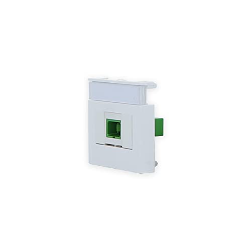 Kunststoff Einbausteckdose 4/6/8 Fach für Livolo Einsätze mit Fliesen einsatz Bodentank versenkbar Livolo Einsätzen (Innenleben Glasfaser Modul LWL KMK-SC OS2 APC VL-80900+ZC-11) von Luxus-Time