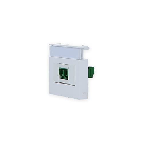 Kunststoff Einbausteckdose 4/6/8 Fach für Livolo Einsätze mit Fliesen einsatz Bodentank versenkbar Livolo Einsätzen (Innenleben Glasfaser Modul LWL LC-D OS2 APC VL-80400+ZC-11) von Luxus-Time