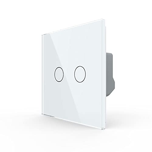LIVOLO 2-facher dimmbarer Touch Lichtschalter Glasschalter Touchlichtschalter Dimmer Dimmerschalter Glas Wandschalter Glasblende Seriendimmer Weiß VL-FC2D2-2G-C2-11-A LIVOLO 2-facher dimmbarer Touch Lichtschalter Glasschalter Touchlichtschalter Dimmer Dimmerschalter Glas Wandschalter Glasblende Seriendimmer Weiß VL-FC2D2-2G-C2-11-A von Luxus-Time
