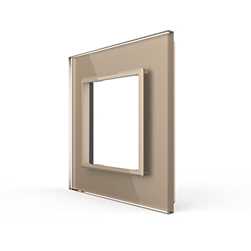 LIVOLO Glas Touch Lichtschalter Funkschalter Steckdosen Wechselschalter uvm in gold (Rahmen: VL-C7-SR-13) von Luxus-Time