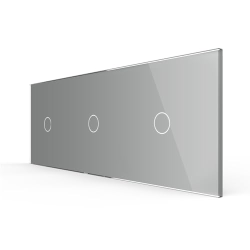 LIVOLO Glas Touch Lichtschalter Funkschalter Steckdosen Wechselschalter uvm in grau (Nur Rahmen VL-C7-C1/C1/C1-15) von Luxus-Time