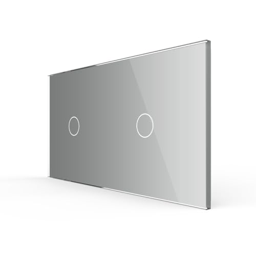 LIVOLO Glas Touch Lichtschalter Funkschalter Steckdosen Wechselschalter uvm in grau (Nur Rahmen VL-C7-C1/C1-15) von Luxus-Time