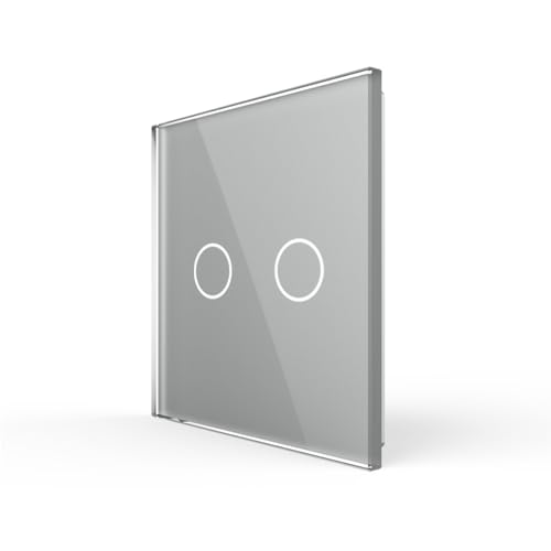 LIVOLO Glas Touch Lichtschalter Funkschalter Steckdosen Wechselschalter uvm in grau (Nur Rahmen VL-C7-C2-15) von Luxus-Time