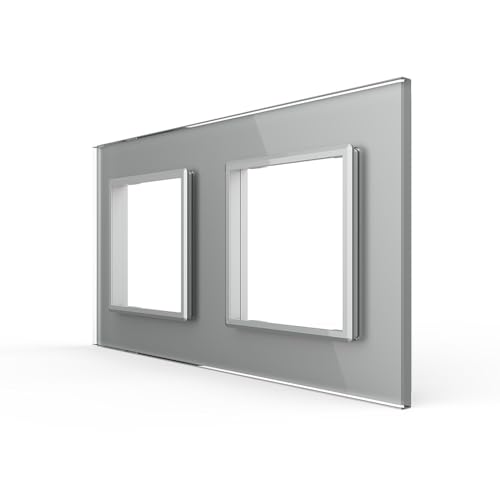 LIVOLO Glas Touch Lichtschalter Funkschalter Steckdosen Wechselschalter uvm in grau (Nur Rahmen VL-C7-SR/SR-15) von Luxus-Time
