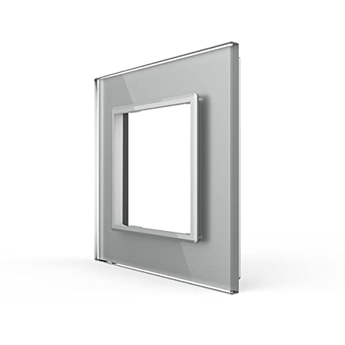 LIVOLO Glas Touch Lichtschalter Funkschalter Steckdosen Wechselschalter uvm in grau (Nur Rahmen VL-C7-SR-15) von Luxus-Time