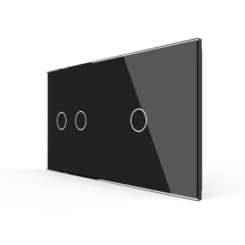 LIVOLO Glas Touch Lichtschalter Funkschalter Steckdosen Wechselschalter uvm in schwarz (nur Rahmen: VL-C7-C1/C2-12) von Luxus-Time