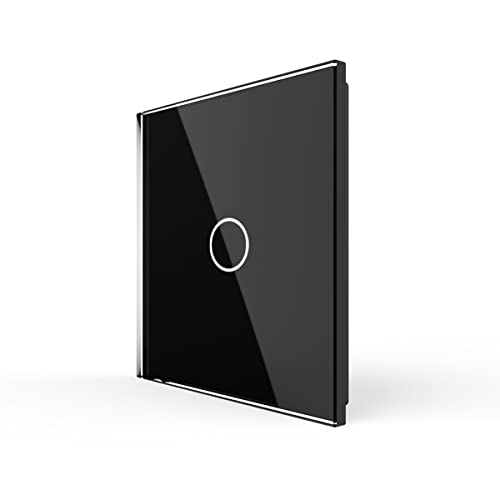 LIVOLO Glas Touch Lichtschalter Funkschalter Steckdosen Wechselschalter uvm in schwarz (nur Rahmen: VL-C7-C1-12) von Luxus-Time