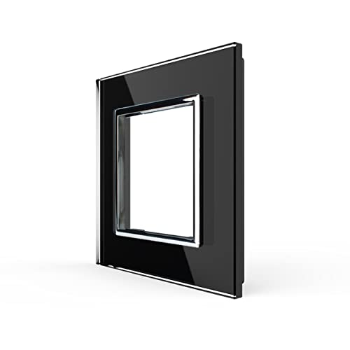 LIVOLO Glas Touch Lichtschalter Funkschalter Steckdosen Wechselschalter uvm in schwarz (nur Rahmen: VL-C7-SR-12) von Luxus-Time